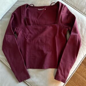 Abercrombie & Fitch Maroon Long Sleeve Top